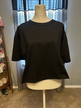 HUGO Black Boxy Short-Sleeve Crew Tee